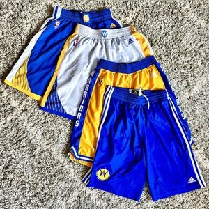 LOT of 4 Adidas Golden State Warriors shorts